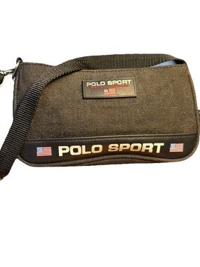 Polo by Ralph Lauren Polo Sport Black Belt Bag with Flag Accents